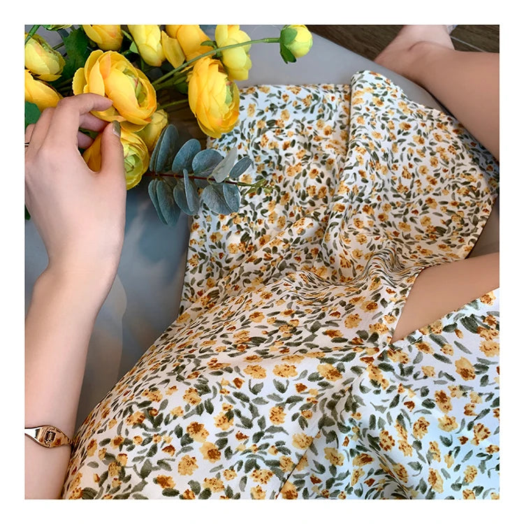 Mishow Vintage Square Collar Floral Mini Dress MX20B1087