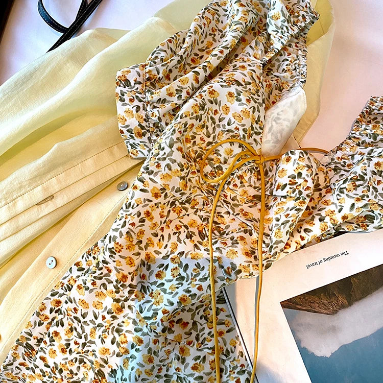 Mishow Vintage Square Collar Floral Mini Dress MX20B1087