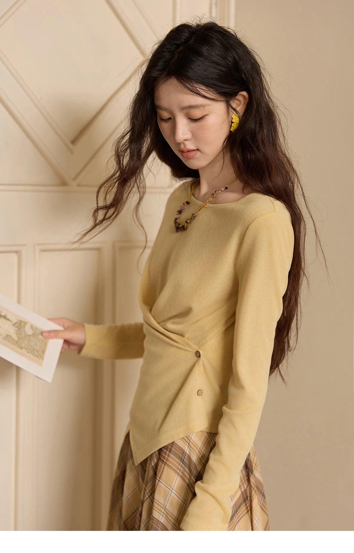 Mishow Cross Wrap Waist Defining Knit Top MXE43Z1344