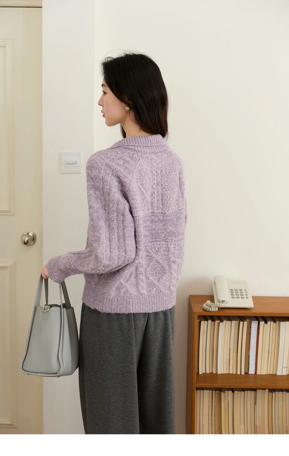 Mishow Simple Turn-Down Collar Knit Cardigan MXE48Z2611