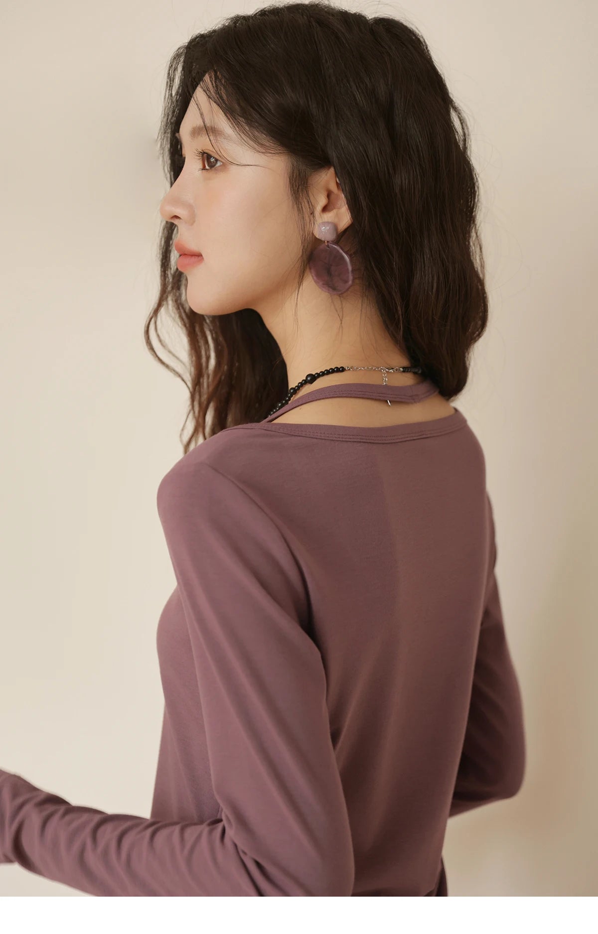 Mishow Hanging Neck Strap Pleated Waist Top MXE42T0720
