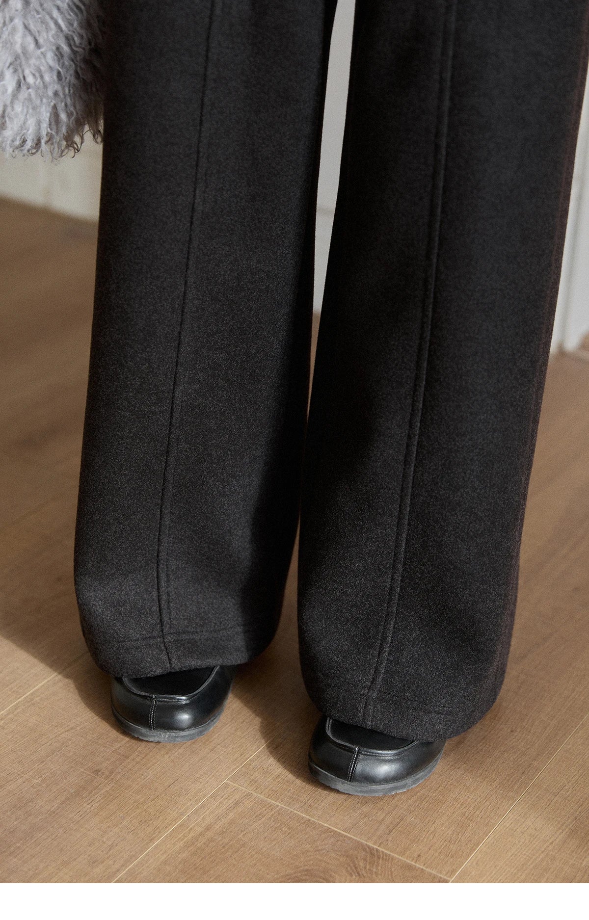 MISHOW High Waist Wide Leg Pants Fleece Warm Knit MXE92K1127