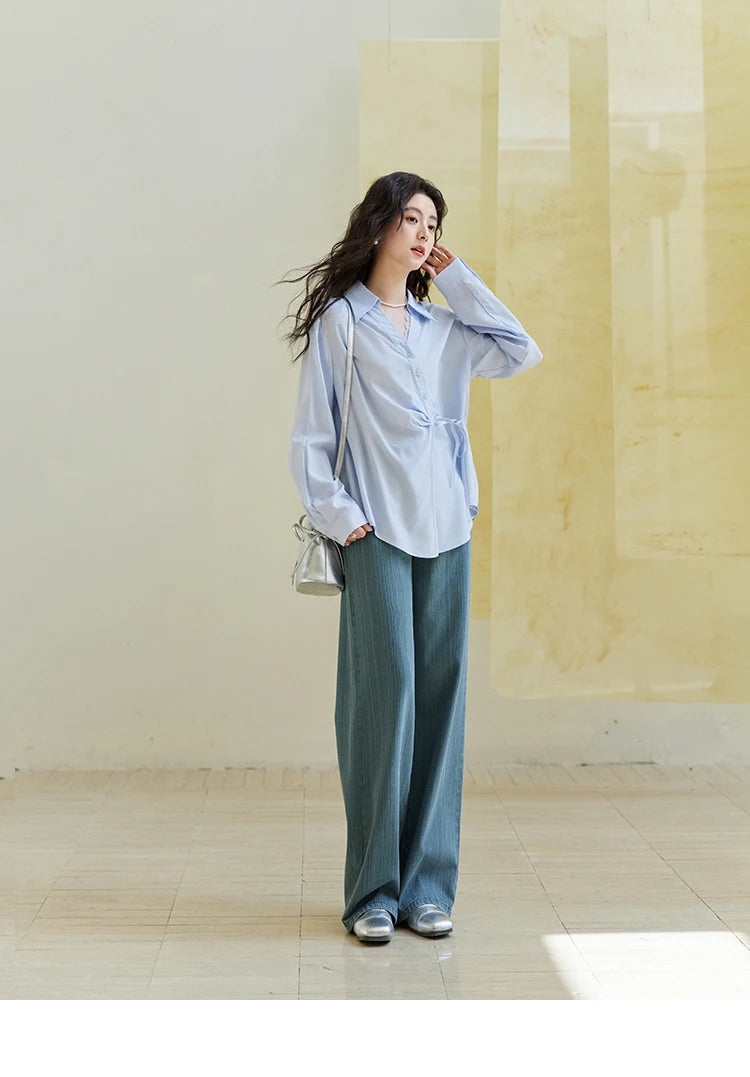 Mishow Embroidery Pockets Straight Leg Jeans MXE14K0870