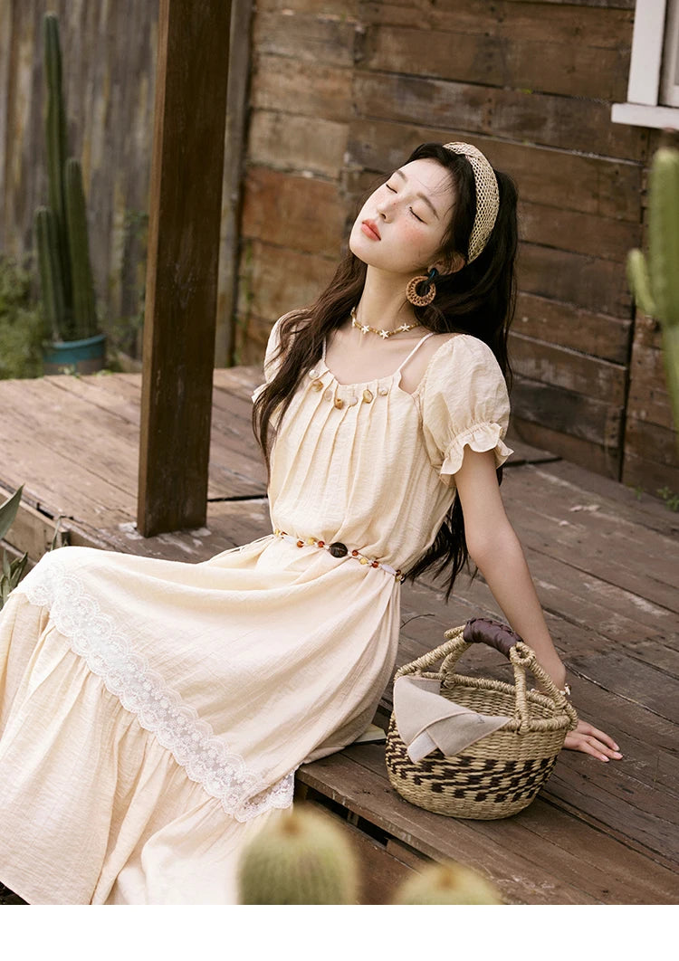 MISHOW French Halter Off-Shoulder Long Dress MXE31L2190