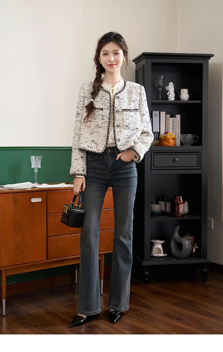 Mishow Cropped Tweed Jacket & Shorts Set MXC41W0029