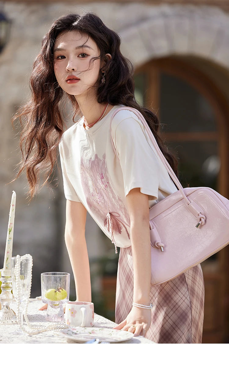 Mishow Iris Spray Print Cool Cotton Tee MXE13T0453