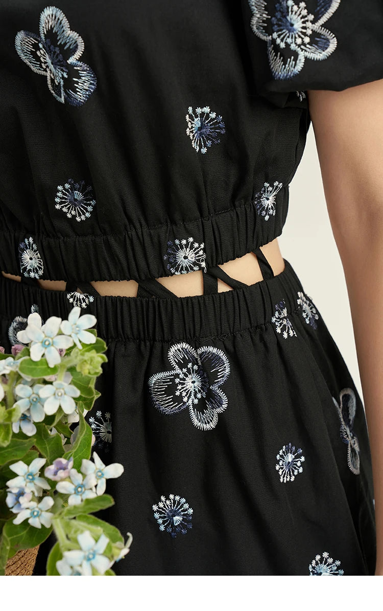 Mishow High Waist Floral Print A-Line Skirt MPD21B0398
