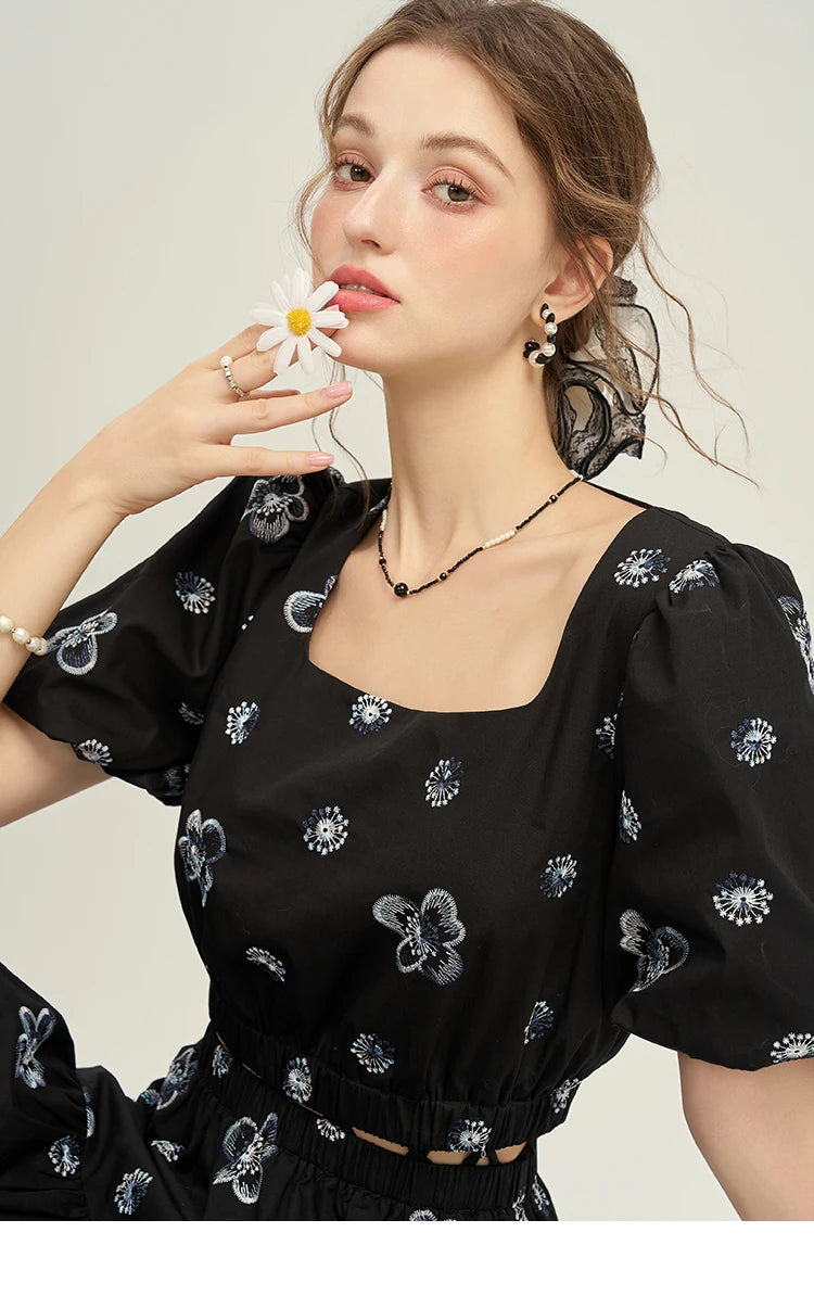 Mishow High Waist Floral Print A-Line Skirt MPD21B0398