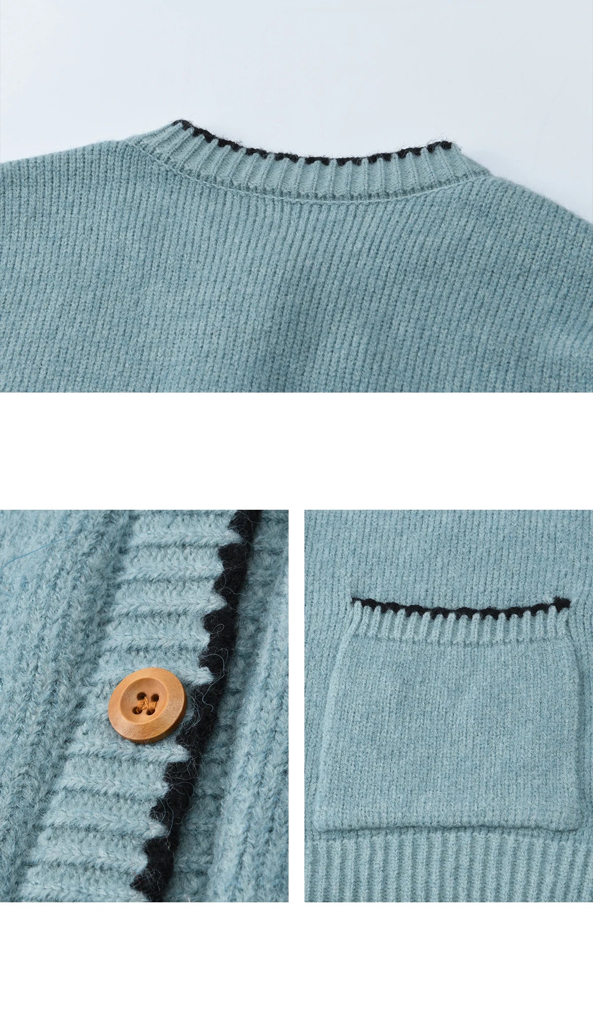 Mishow Yellow Color Collision Edge Pocket Cardigan MXE94Z2973