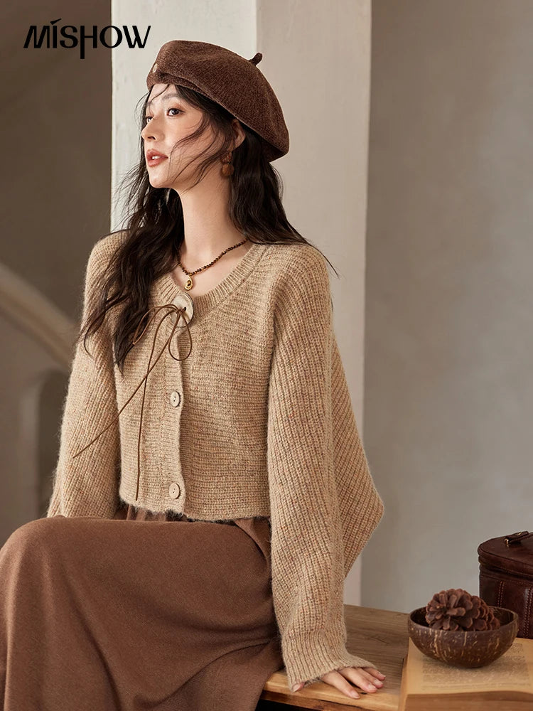 Mishow Vintage Knitted Cardigan & Strap Dress Set MXD36L2059