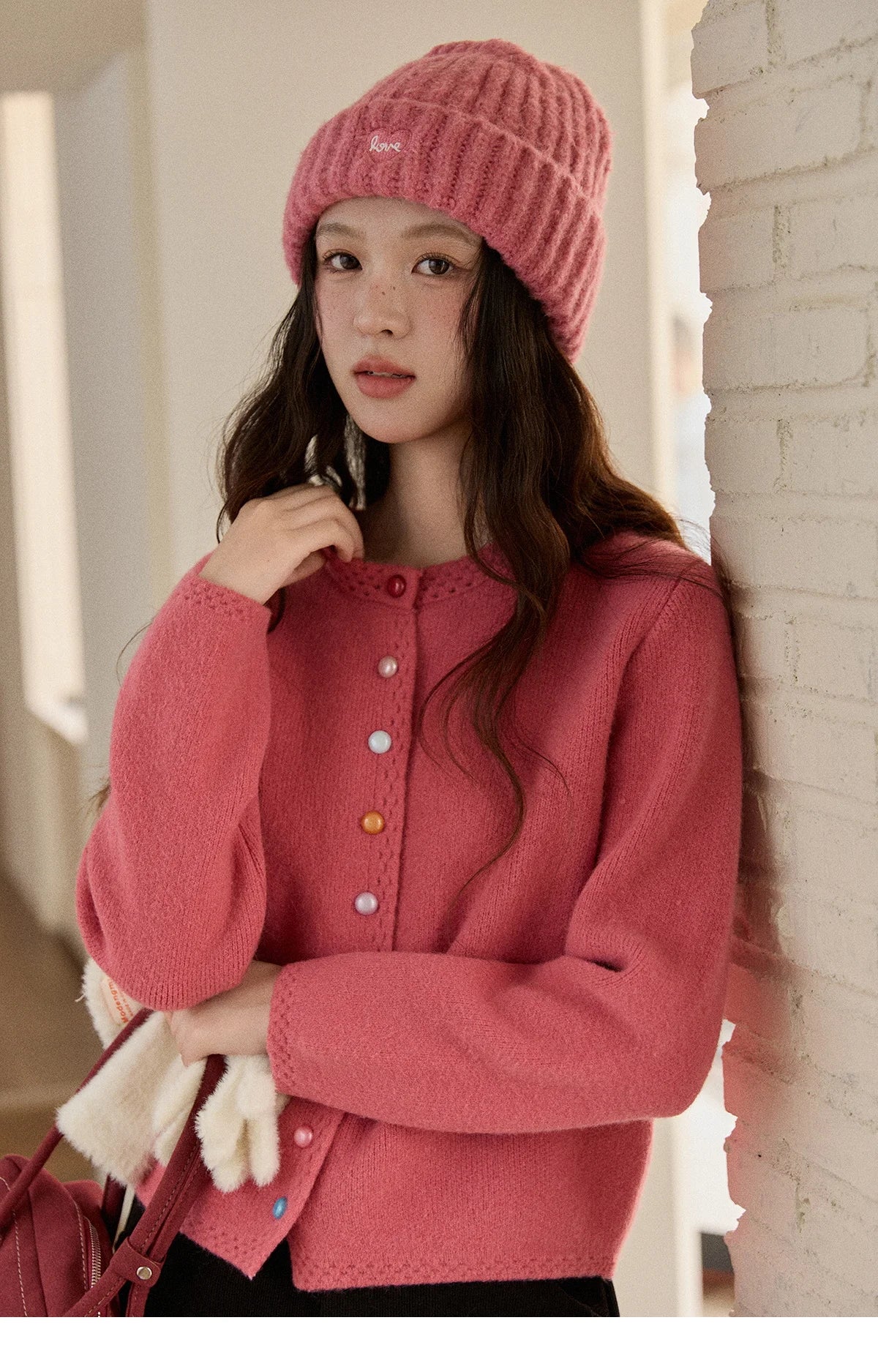 Mishow Rainbow Button Hollow Out Cardigan MXE90Z2796