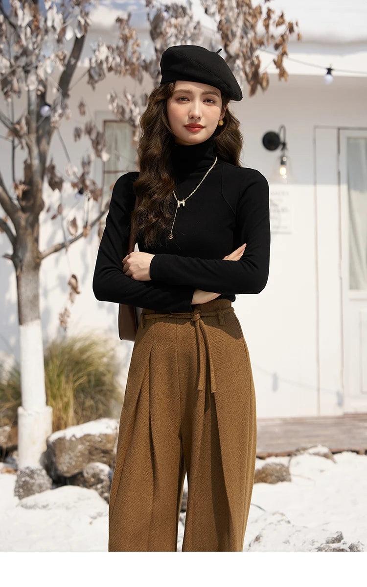 Mishow Mock Neck Bottoming Shirt MXC58Z0290