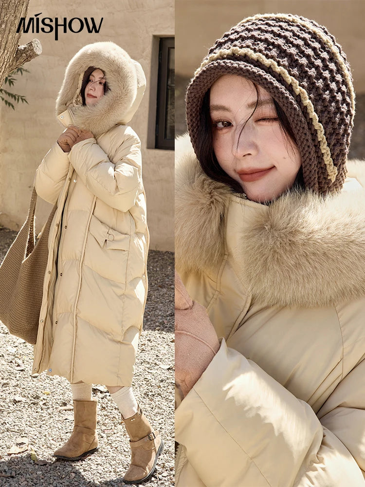 Mishow Hooded Removable Fox Fur Down Coat MXD55Y0052