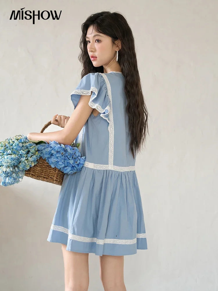 Mishow Lace Embroidery Flying Sleeve Dress MXC39L1562