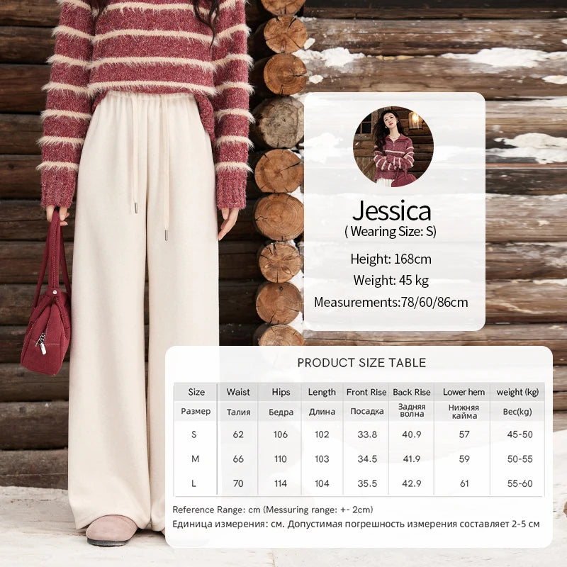 MISHOW High-Waist Wide Leg Pants Drawstring Thin MXD34K0824