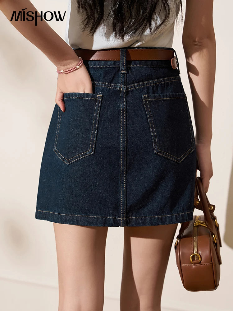 Mishow High Waisted Denim Skirt MXD23B0366