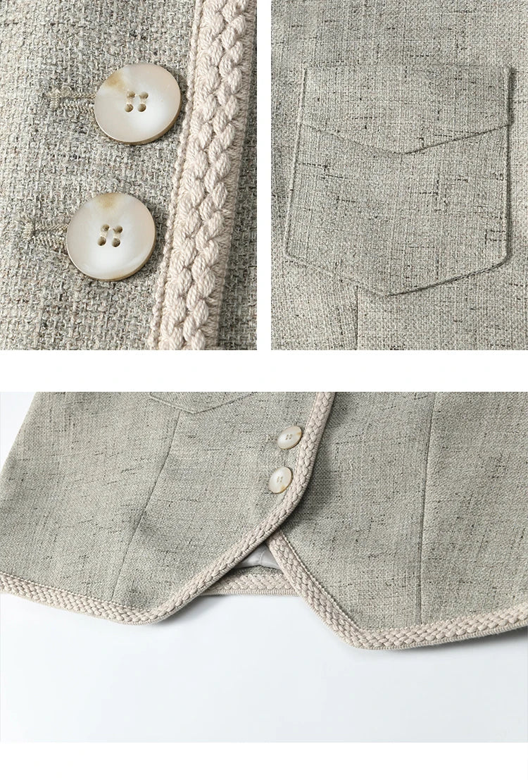 Mishow Korean Woolen Vest & Pleated Mini Skirt Set MXE13W0708