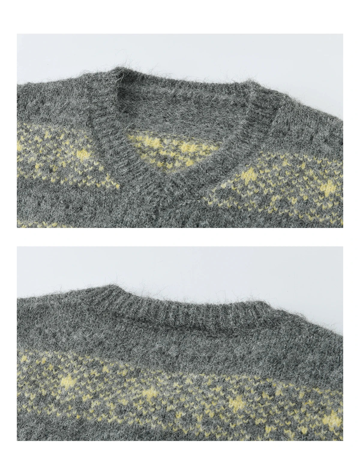 Mishow Fair Isle Removable Hood Sweater MXE94Z2979