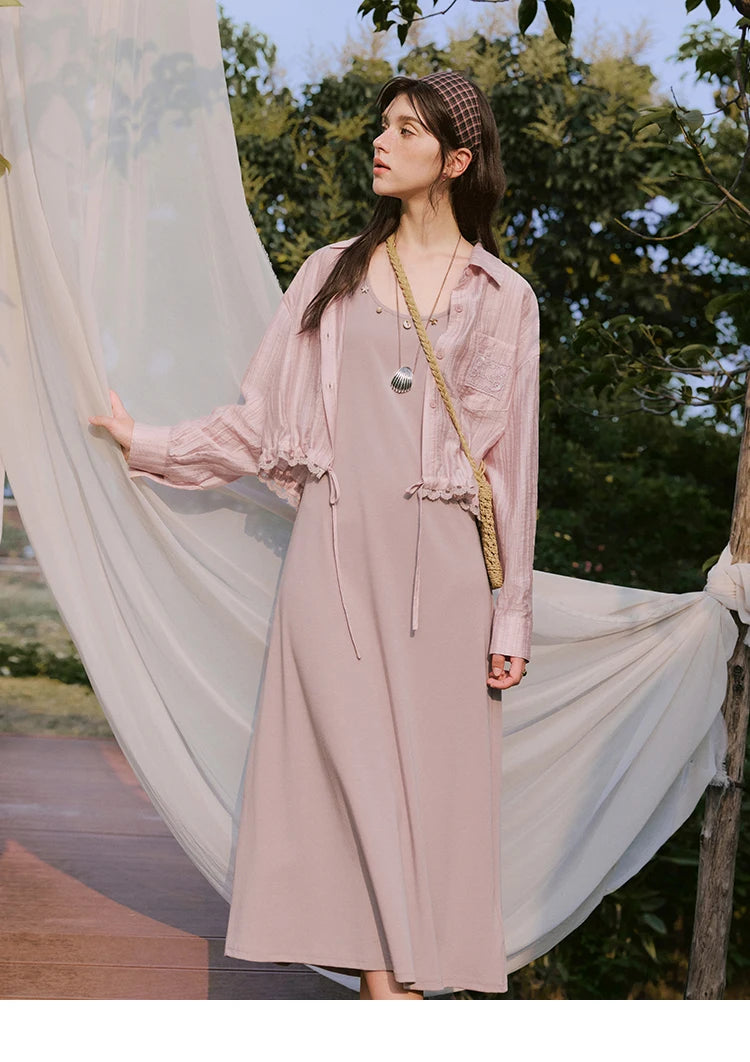 Mishow Solid Sleeveless Round Neck Long Dress MXE33L2205
