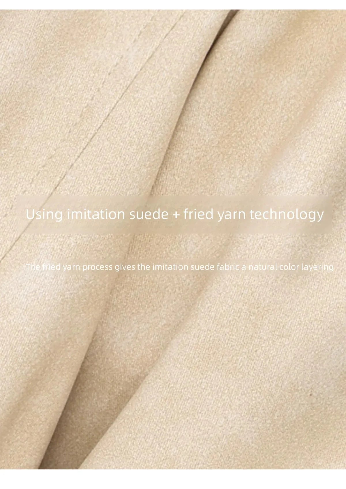 Mishow Apricot Suede Plush Collar Jacket MXE91W0987