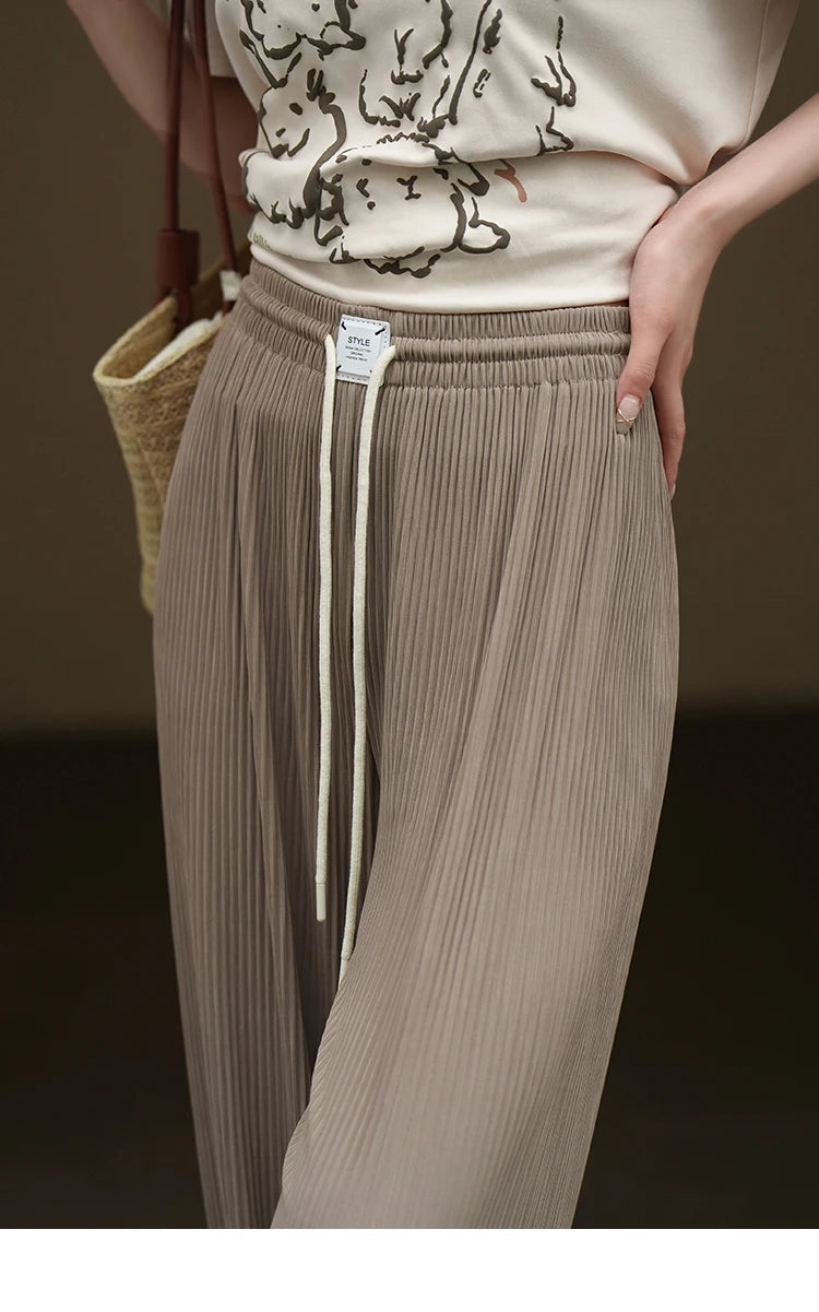 MISHOW High Waist Slim Straight Pants Elastic Ankle-Length MXC33K0069