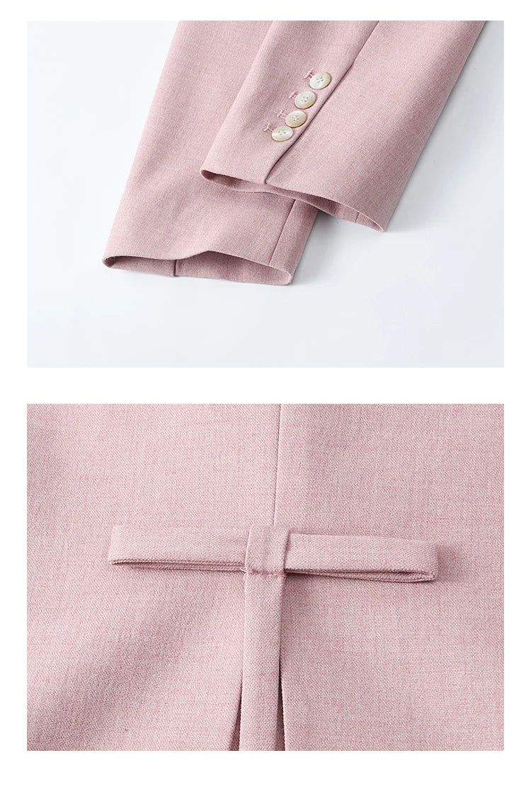 Mishow Shoulder Pad Bow Back Slit Blazer MXE13W0706