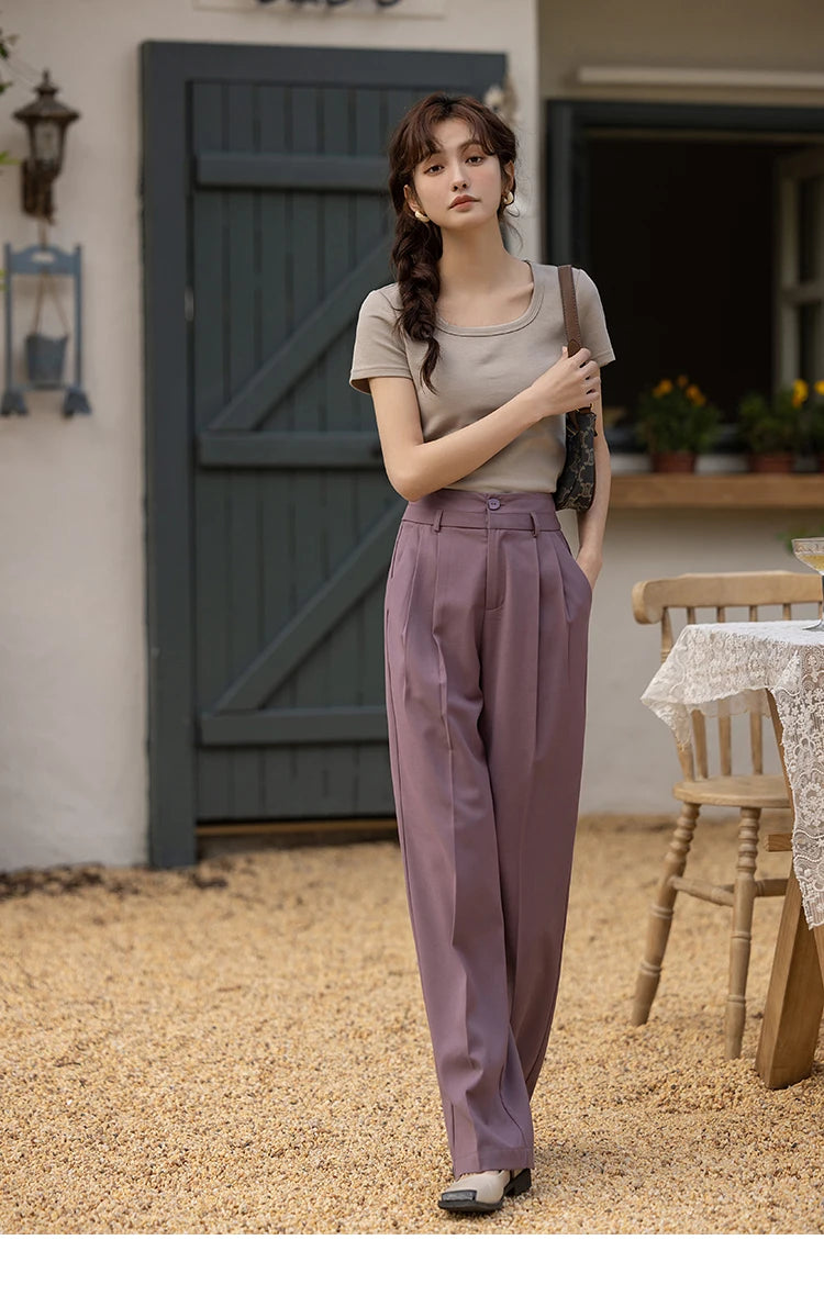Mishow Solid Square Neck Cotton Tee MXC12T0641