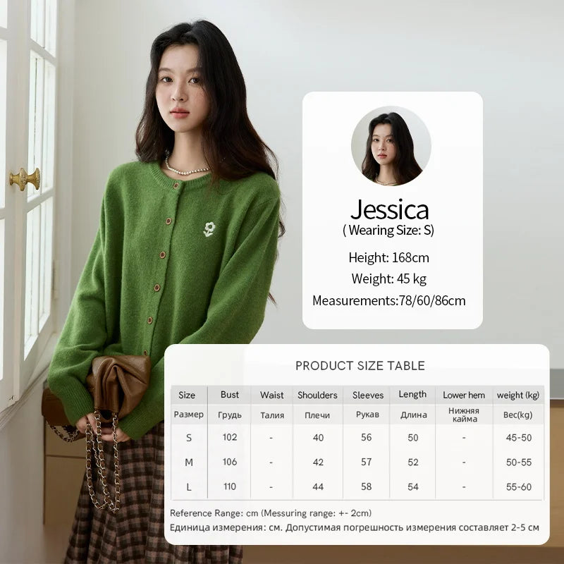 Mishow Retro Flower Embroidery Buckle Cardigan MXE46Z2588