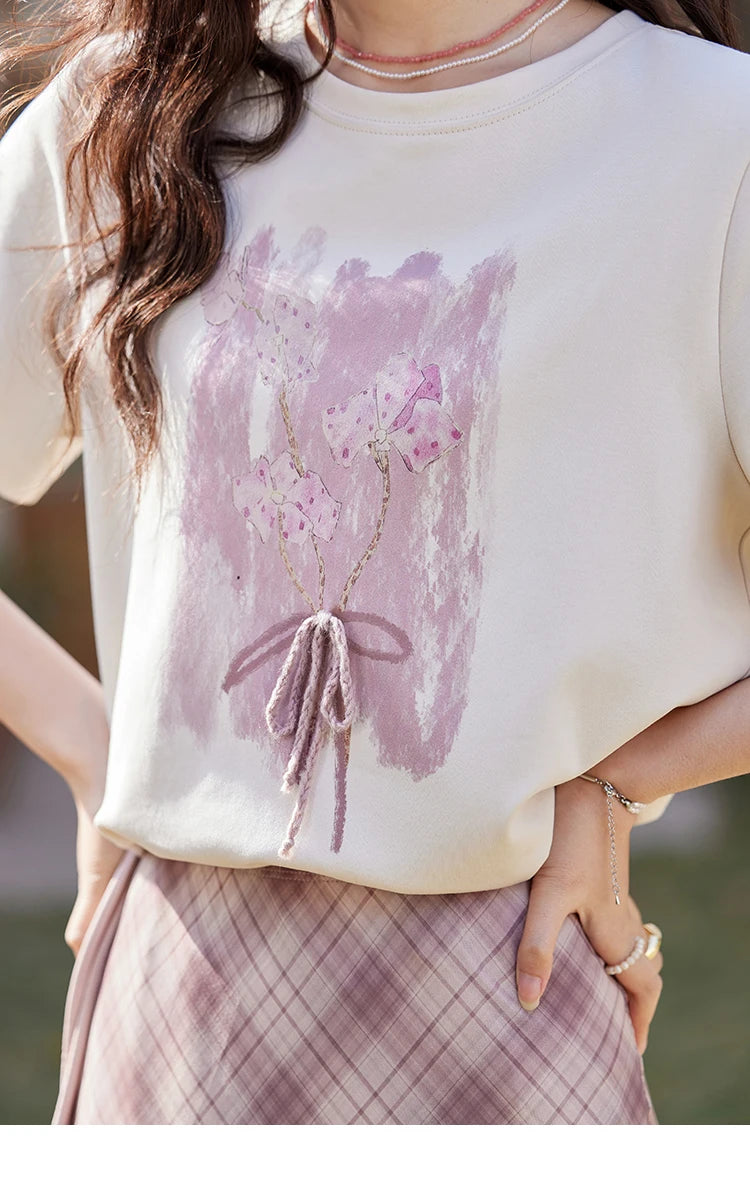 Mishow Iris Spray Print Cool Cotton Tee MXE13T0453
