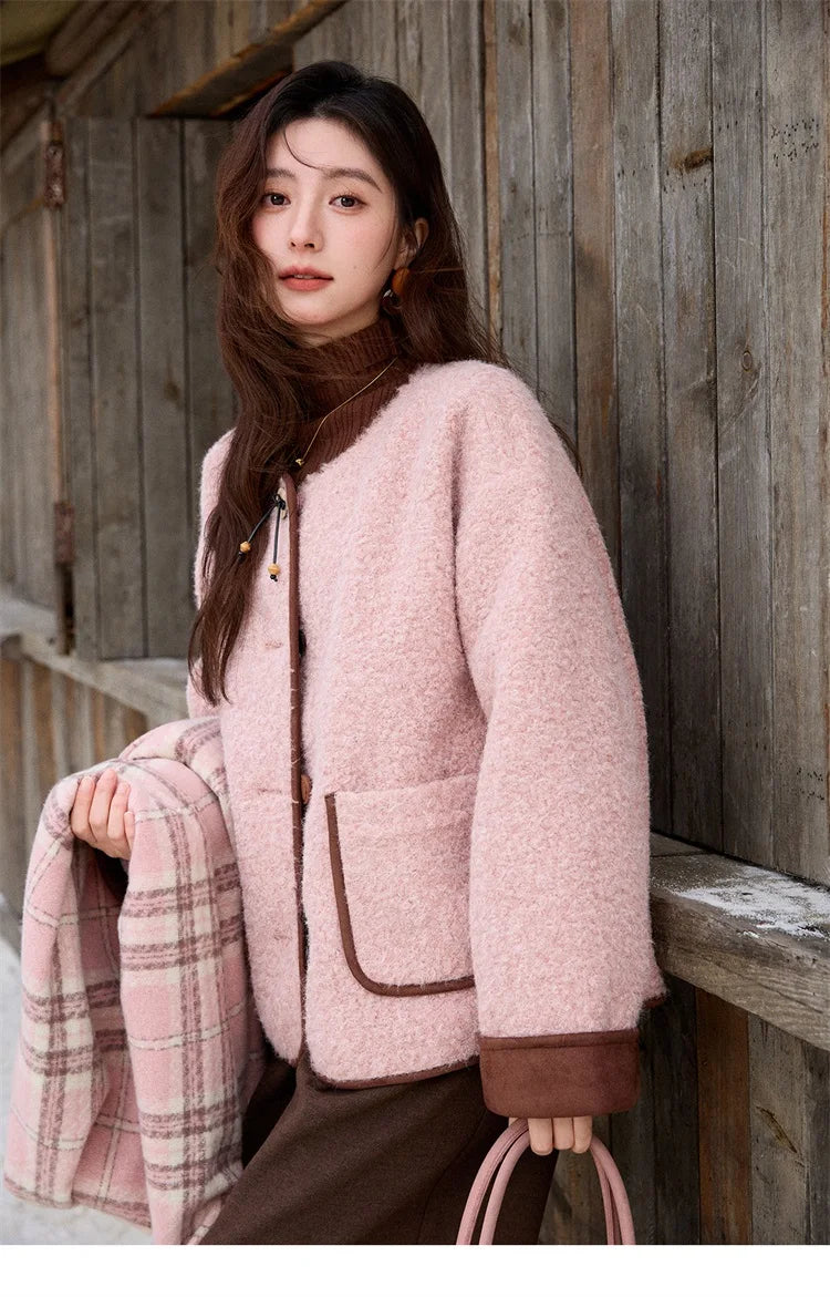 Mishow Cotton Padded Fur Collar Warm Jacket MXE92W0986