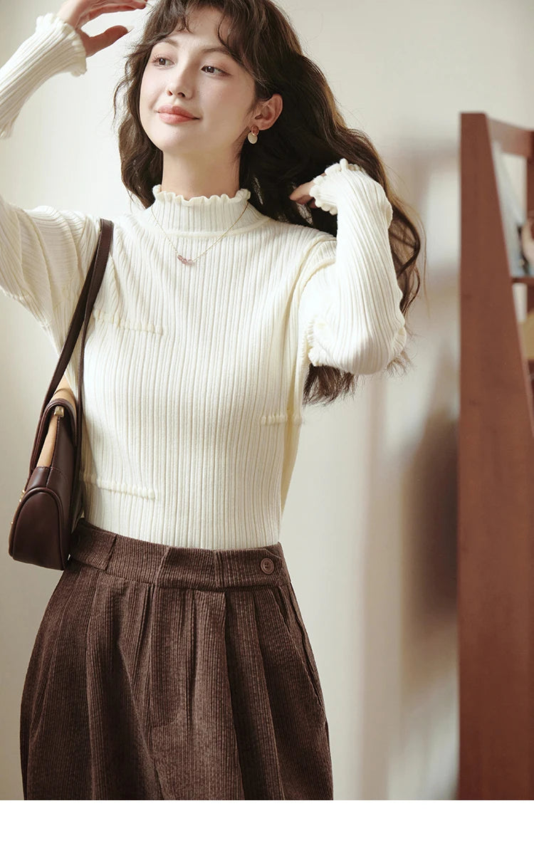 Mishow 100% Cotton A-Line Pleated Mini Skirt MXC55B0216