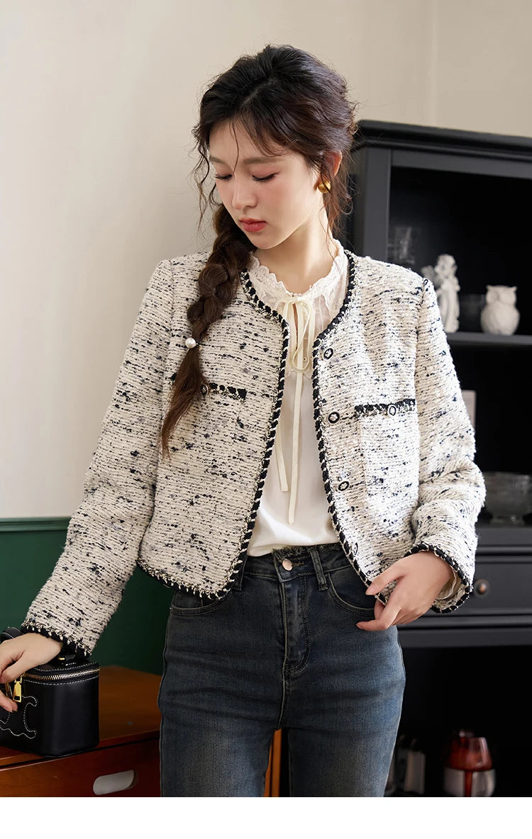 Mishow Cropped Tweed Jacket & Shorts Set MXC41W0029