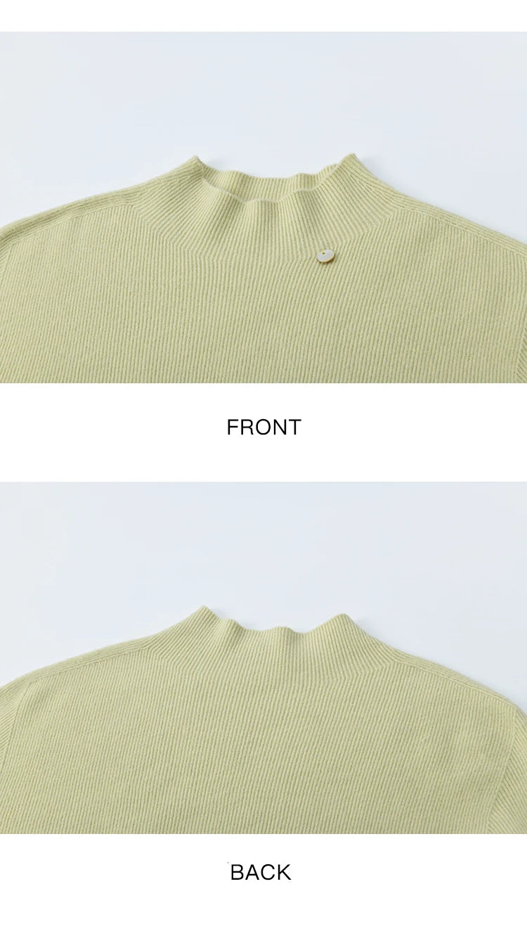 Mishow Minimalist Mock Neck Slim Pullover MXE48Z2583