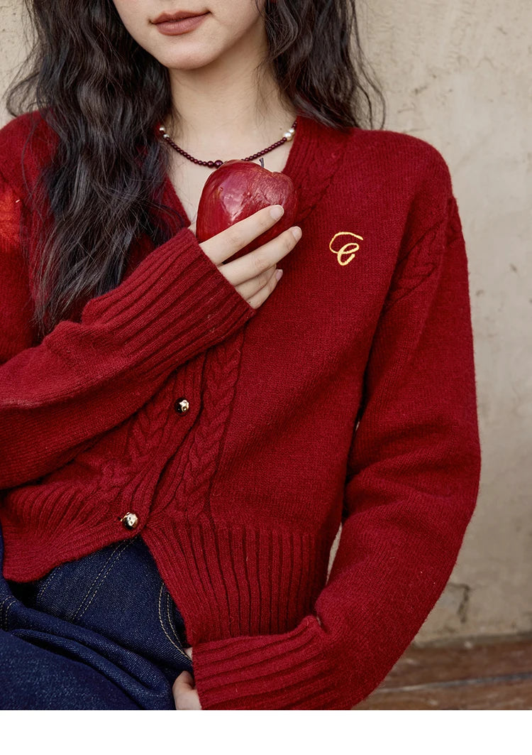 Mishow Elegant V-Neck Vintage Short Cardigan MXD48Z0848