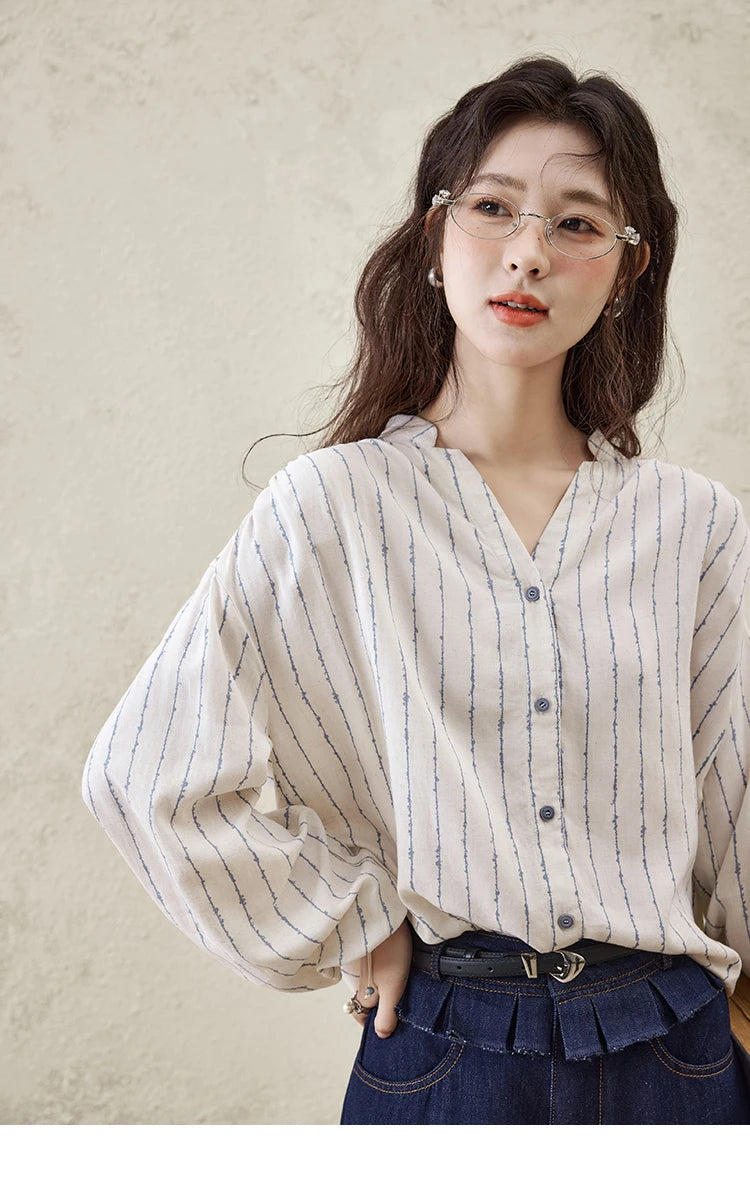 Mishow Stitching Ruffle High Waist Wide Leg Jeans MXE16K0907
