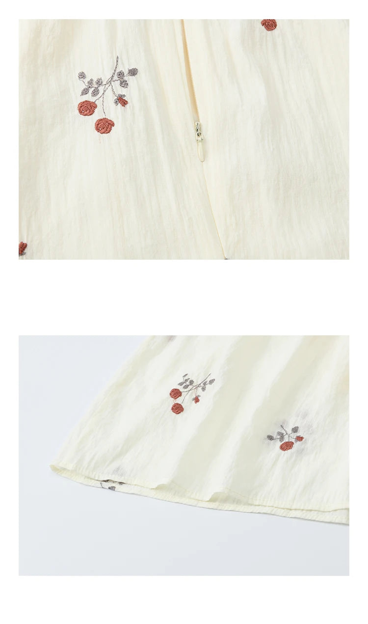 MISHOW V-Neck Chiffon Lace Embroidery Dress MXE39L2382