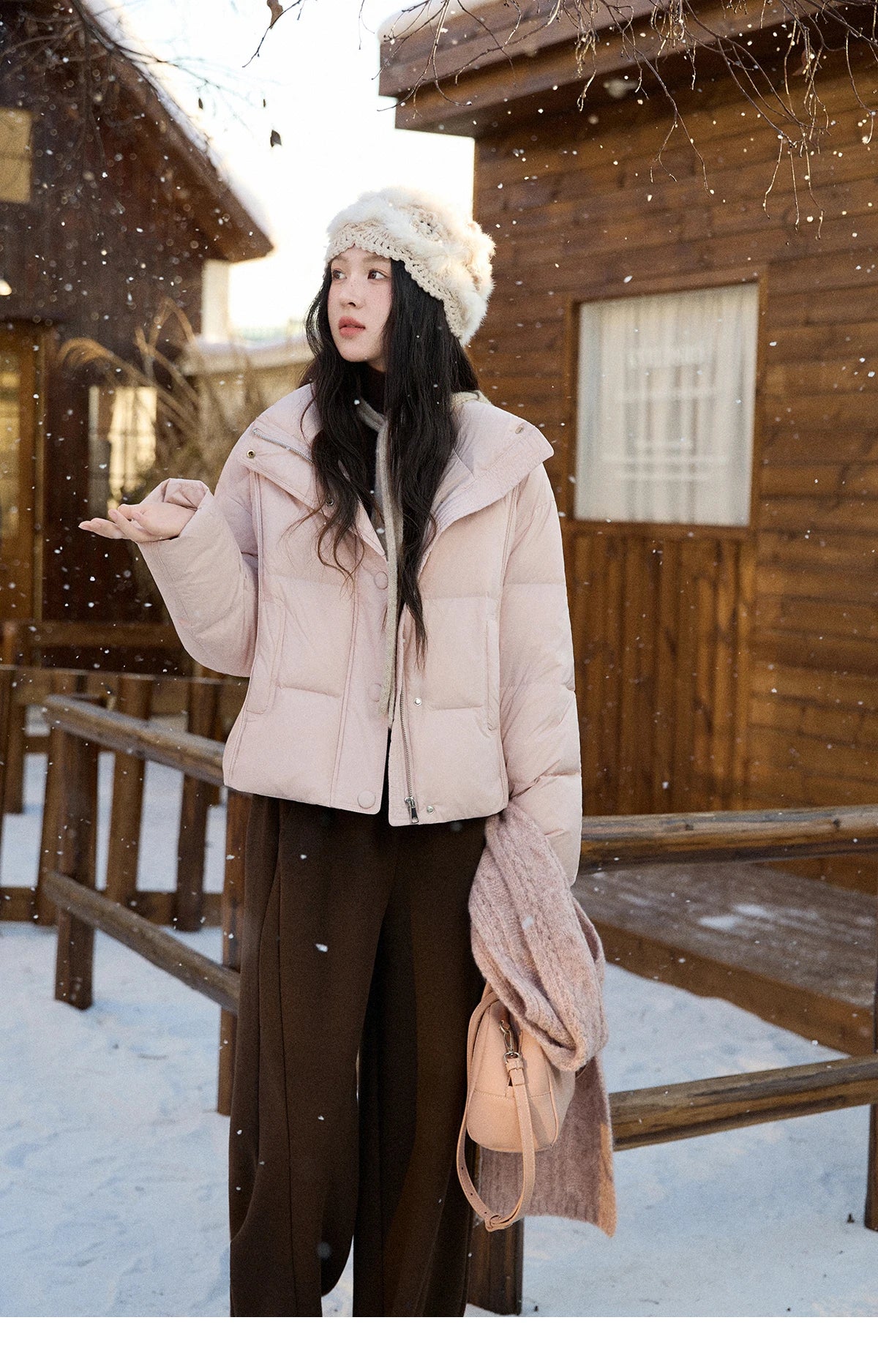 Mishow Christmas Jacquard Hat Down Jacket MXE90Y0086