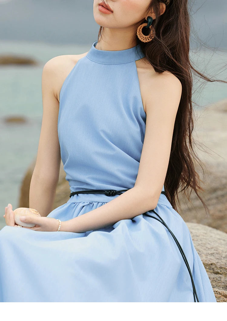 MISHOW Korean Halter Neck Slimming A-Line Dress MXE31L2221