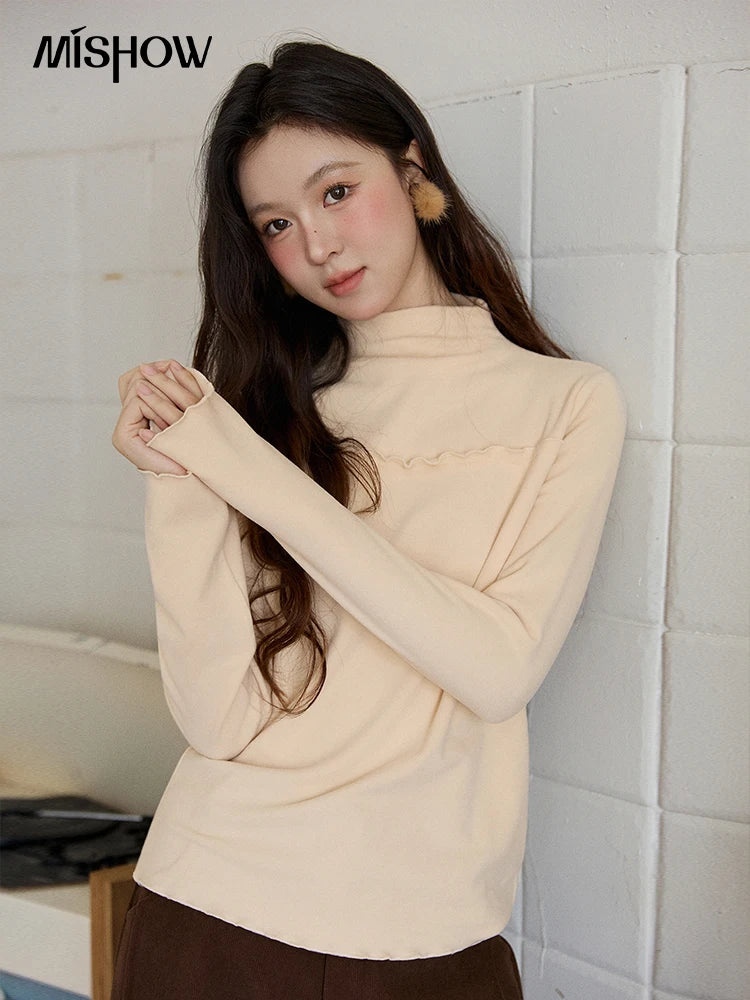 Mishow Multi-Color Thermal Turtleneck Top MXE91Z2784