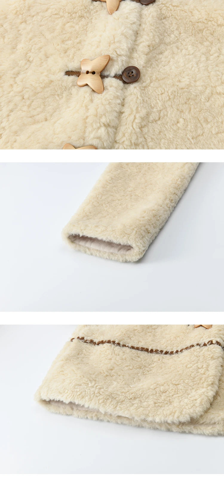 Mishow Retro Apricot Imitation Lambswool Jacket MXE51W0874