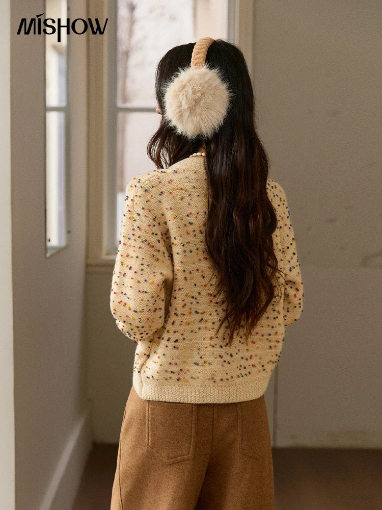 Mishow Colorful Yellow Arctic Fleece Cardigan MXE91Z2778