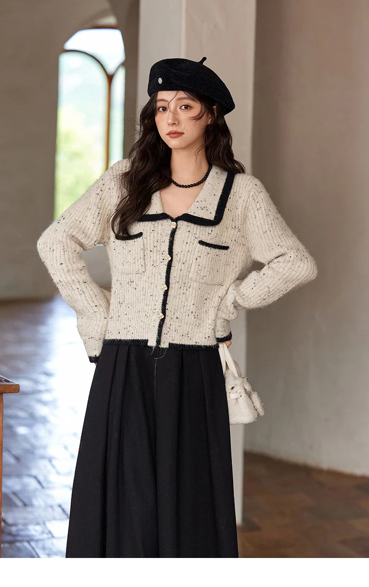 Mishow Color Clash Pocket Cardigan MXD55Z1054dy MXD55Z1054