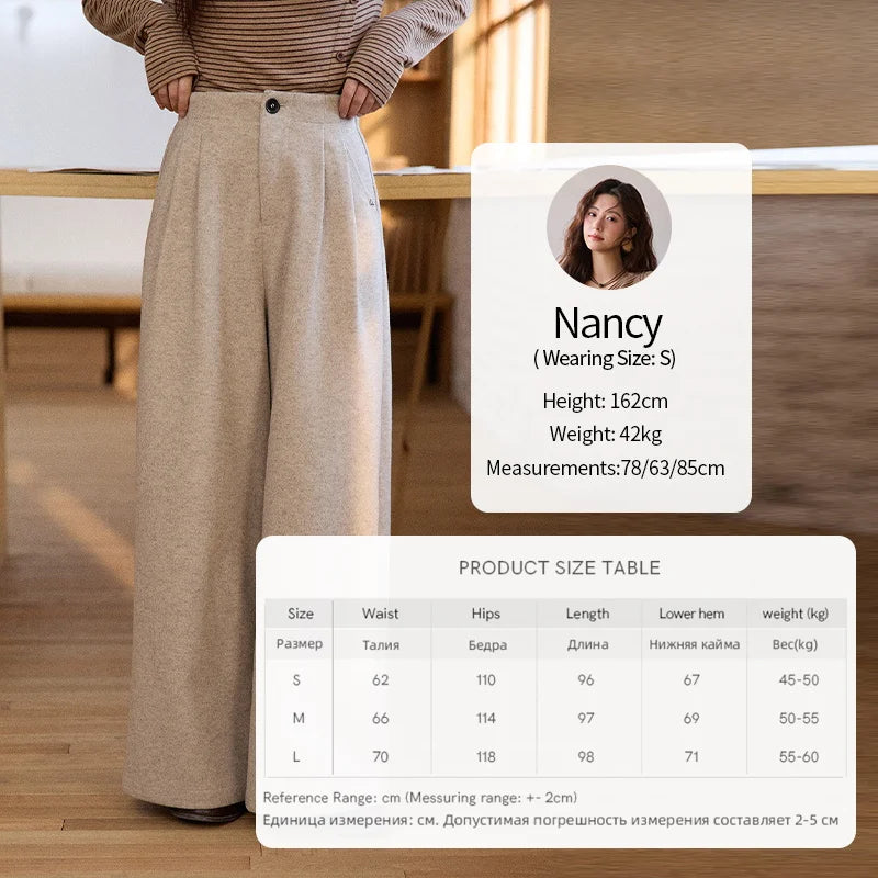 MISHOW Retro Wide Leg Pants Three-Dimensional Pleats Pocket MXE90K1129