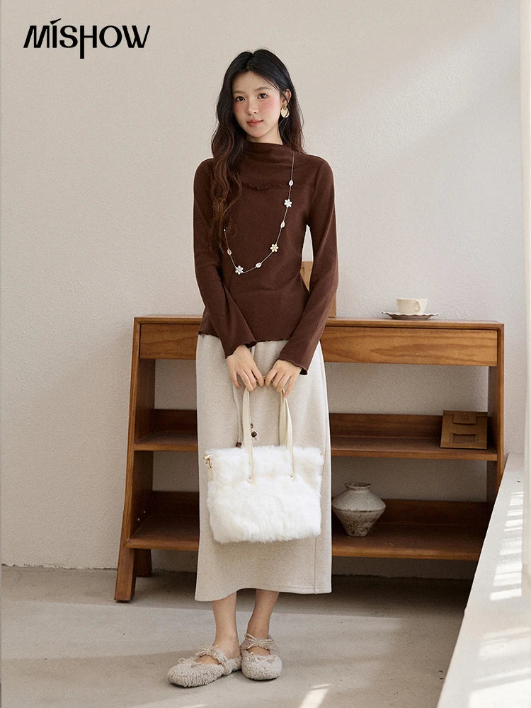 Mishow Multi-Color Thermal Turtleneck Top MXE91Z2784