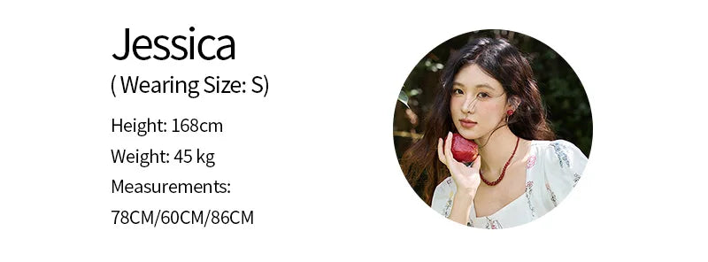 Mishow French Embroidery Square Neck Puff Sleeve Dress MXE39L2389