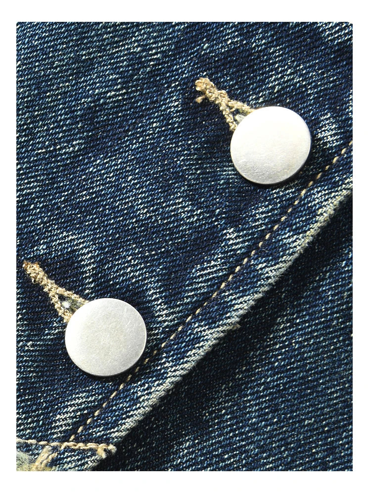 Mishow American Retro Denim Suspender Tank Top MXD12D0025