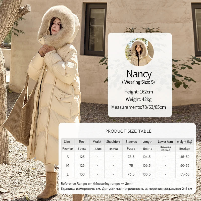 Mishow Hooded Removable Fox Fur Down Coat MXD55Y0052