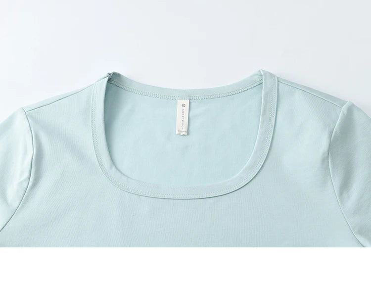 Mishow Solid Square Neck Straight Tee MXE15T0483