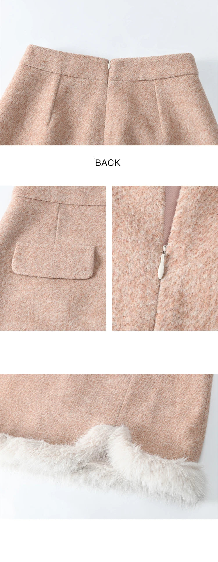 Mishow New Chinese Tweed Coat & Midi Skirt Set MXD54W0583