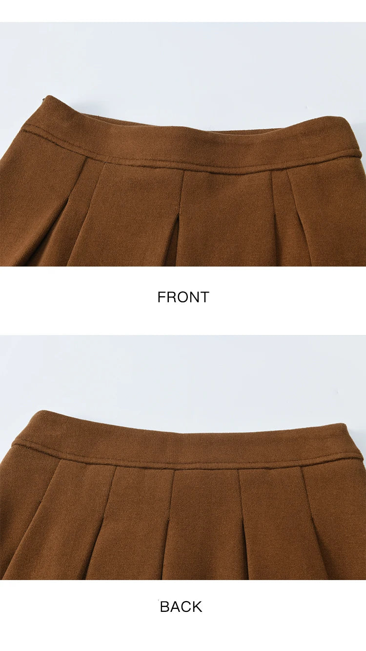Mishow College Style Fake 2-Piece Sweatshirt & Pleated Skirt Set MXE86T1447